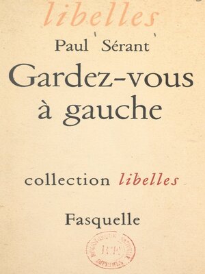 cover image of Gardez-vous à gauche